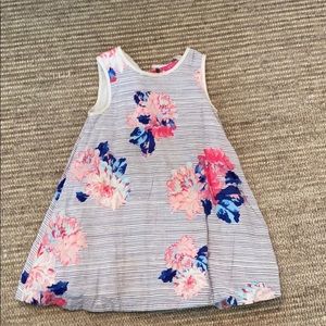 Joules stripes and floral dress
